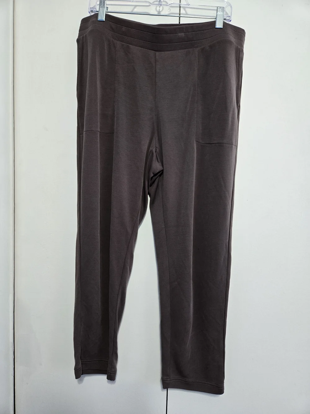 Pure Jill Brown Tencel‎ Modal Pull On Pants Large Petite Relaxed Fit